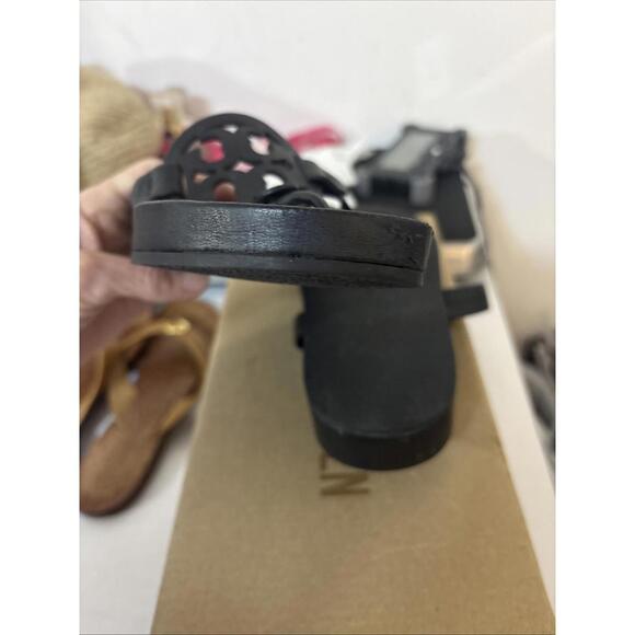 Tory Burch Miller Cloud Leather Sandal BLACK US 5 AUTHENTIC - Picture 13 of 16